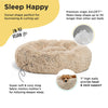 The Original Calming Donut Dog Bed in Shag Fur - 23"x23"