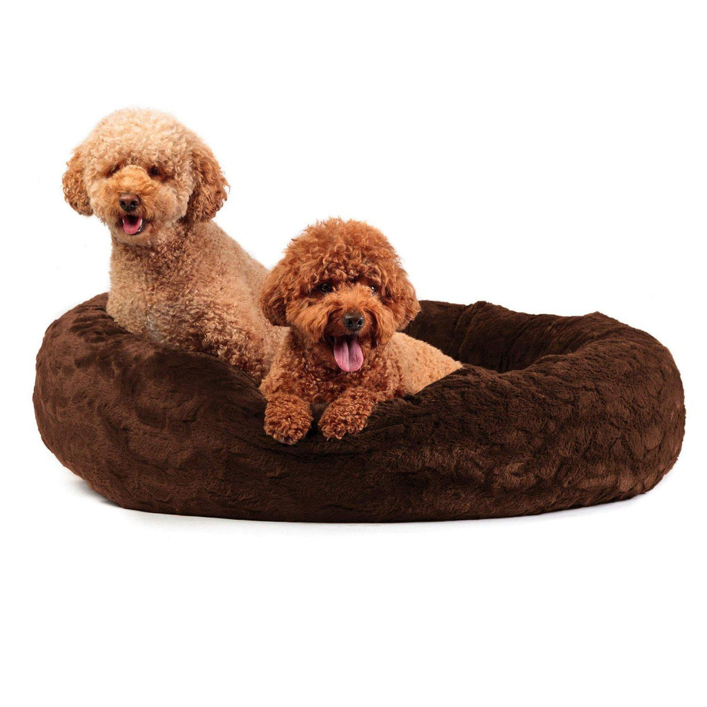 Calming Donut Dog Bed in Lux Fur - 36"x36"