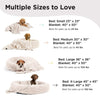 Calming Donut Dog Bed in Lux Fur + Soft Throw Blanket Bundle - 36"x36"