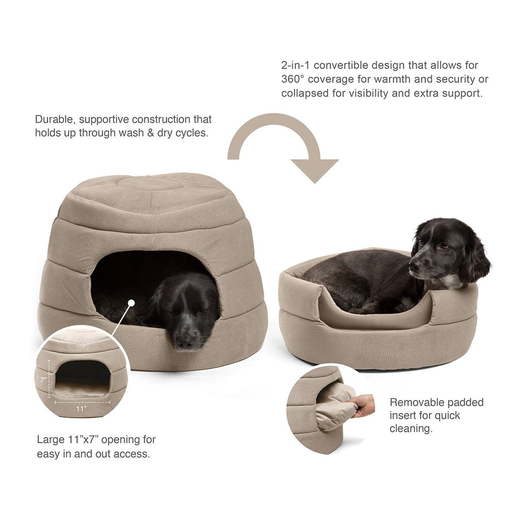 2-in-1 Honeycomb Ilan Hut Cuddler Dog Bed - Jumbo