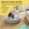 Calming Donut Dog Bed in Soft Lux Fur + Throw Blanket Bundle - 30"x30"