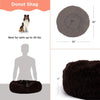 The Original Calming Donut Dog Bed in Shag Fur - 30"x30"