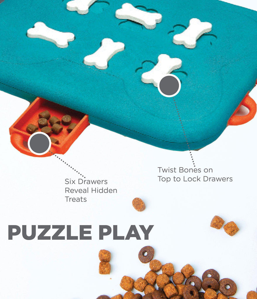 Dog toy puzzle *NEW* PAW HIDE Seven chamber treat-hiding game DG40112 Dog  Games