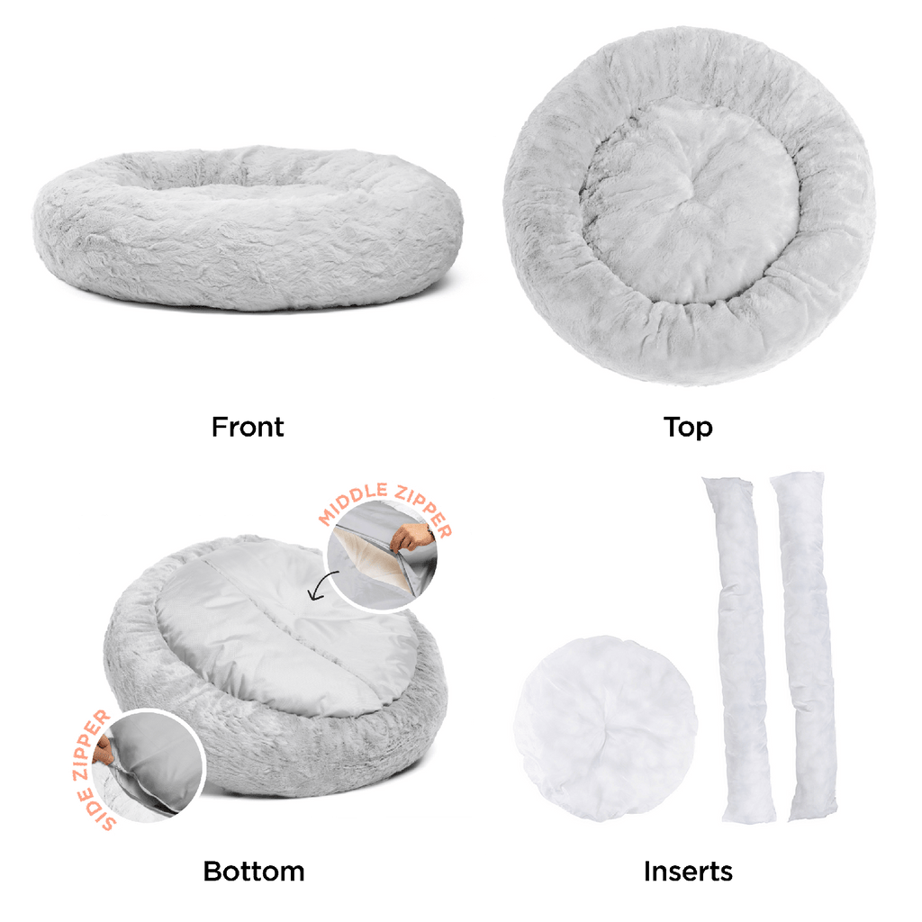 Calming Donut Dog Bed in Lux Fur - 36"x36"