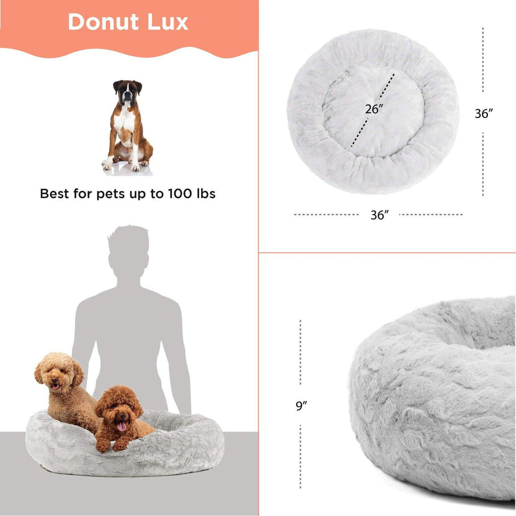 Calming Donut Dog Bed in Lux Fur - 36"x36"