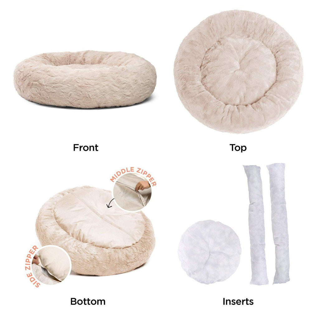 Calming Donut Dog Bed in Lux Fur - 36"x36"