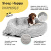 Calming Donut Dog Bed in Lux Fur + Throw Blanket Bundle - 45"x45"