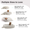 Calming Donut Dog Bed in Lux Fur + Throw Blanket Bundle - 45"x45"