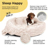 Calming Donut Dog Bed in Lux Fur + Throw Blanket Bundle - 45"x45"