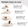 Calming Donut Dog Bed in Lux Fur + Throw Blanket Bundle for Small Pets - 23"x23"