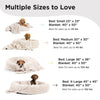 Calming Donut Dog Bed in Soft Lux Fur + Throw Blanket Bundle - 30"x30"