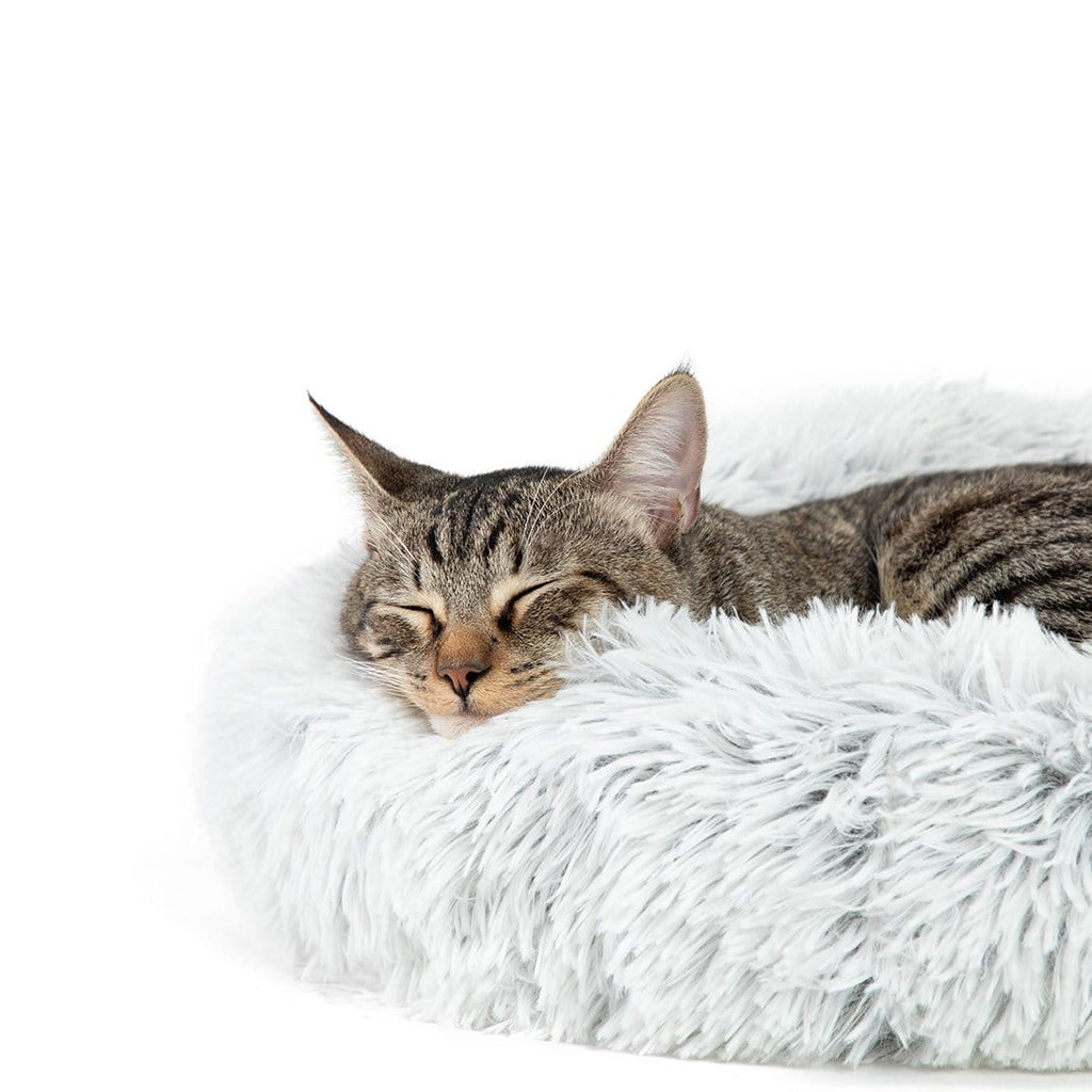 Best Friends by Sheri Faux Fur Self Warming Cat Bed 17x14 Gry 