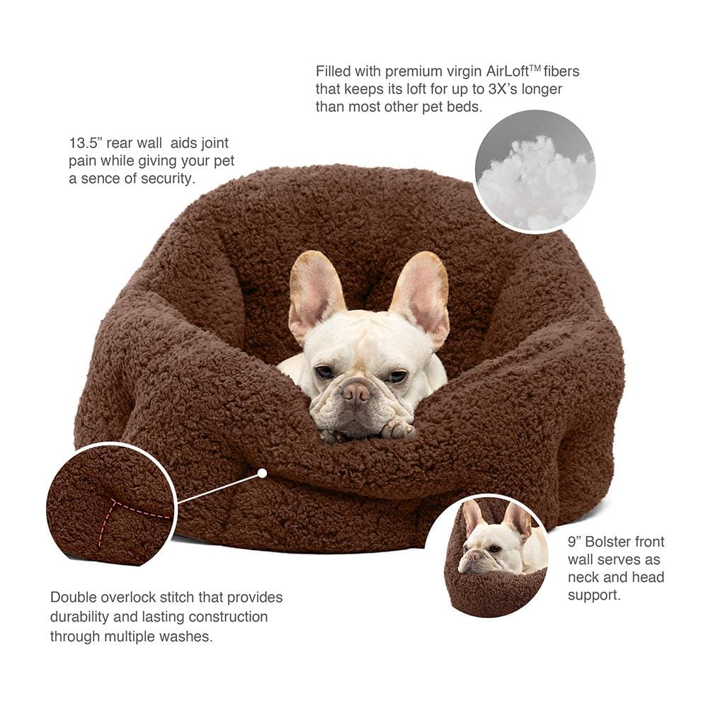 BuddyRest Comfort Deluxe Memory Foam Large Dog Bed - Fathom Gray