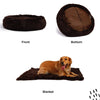 The Original Calming Donut Bed + Throw Blanket Bundle - 45"x45"