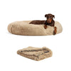 The Original Calming Donut Bed + Throw Blanket Bundle - 45"x45"