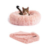 The Original Calming Donut Dog Bed + Throw Blanket Bundle - 23"x23"