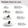 The Original Calming Donut Dog Bed + Throw Blanket Bundle - 30"x30"