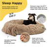 The Original Calming Donut Dog Bed + Throw Blanket Bundle - 36"x36"