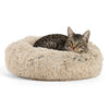 The Original Calming Donut Dog Bed in Shag Fur - 17"x17"