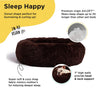 The Original Calming Donut Dog Bed in Shag Fur - 23"x23"