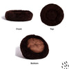 The Original Calming Donut Dog Bed in Shag Fur - 23"x23"