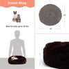 The Original Calming Donut Dog Bed in Shag Fur - 23"x23"