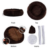 The Original Calming Donut Dog Bed in Shag Fur - 30"x30"