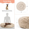 The Original Calming Donut Dog Bed in Shag Fur - 45"x45"