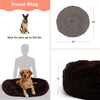 The Original Calming Donut Dog Bed in Shag Fur - 45"x45"