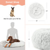 The Original Calming Donut Dog Bed in Shag Fur - 45"x45"